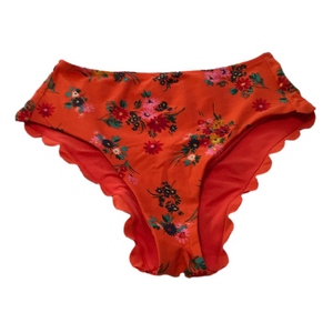 Xhilaration Orange Print Bikini Bottoms Medium